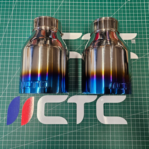 Stainless Steel Exhaust Tips (PAIR) <br> Suzuki Swift Sport ZC32S <br> 2011-2017